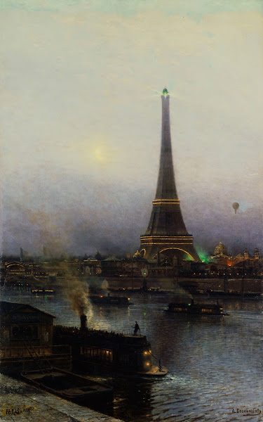 La tour Eiffel la nuit 1889