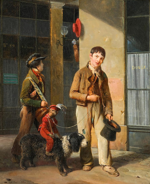 Two Savoyards With A Monkey And A Dog 1831