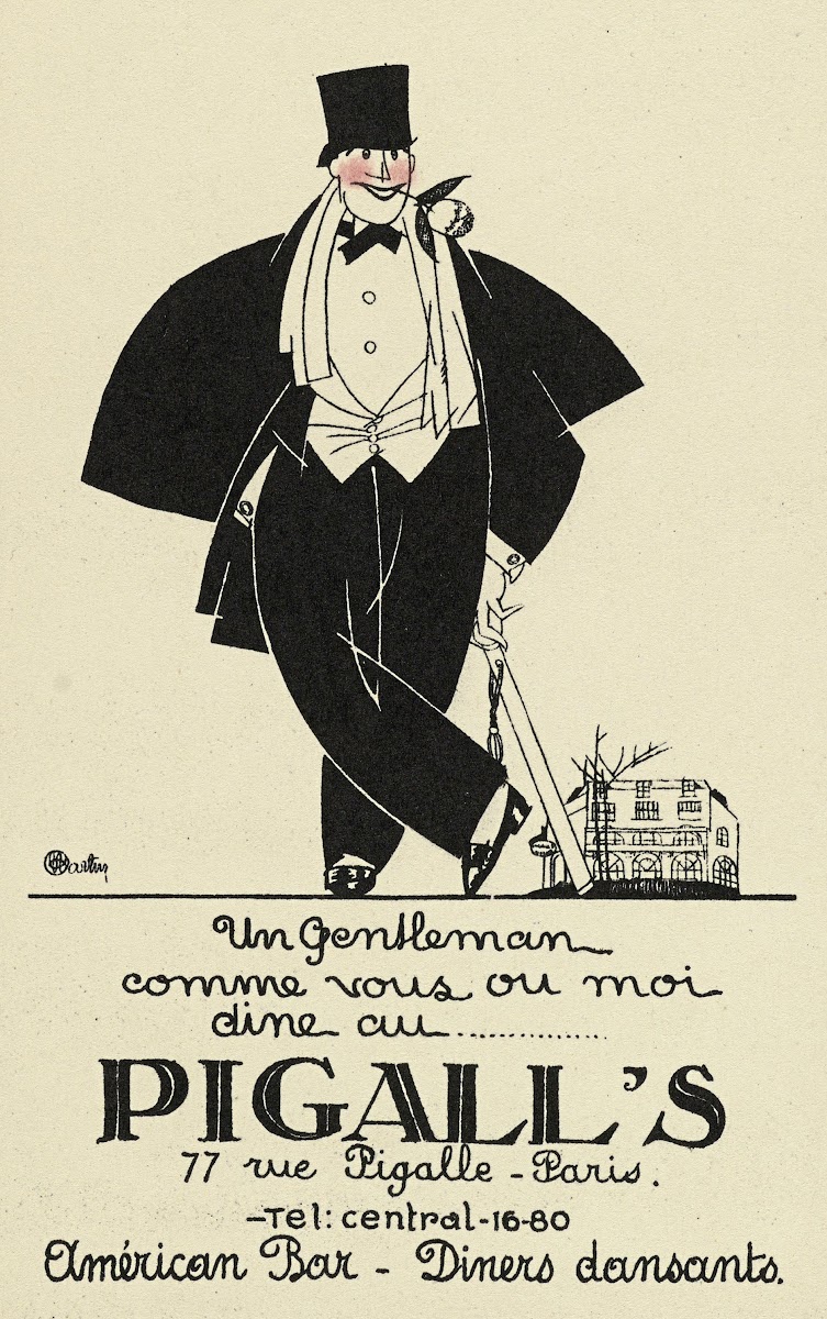 Pigalls visitekaartje 1920