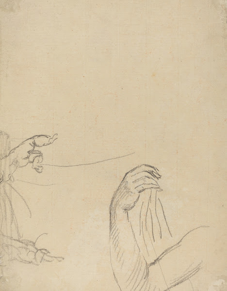 Study of Two Putti and a Draped Arm verso