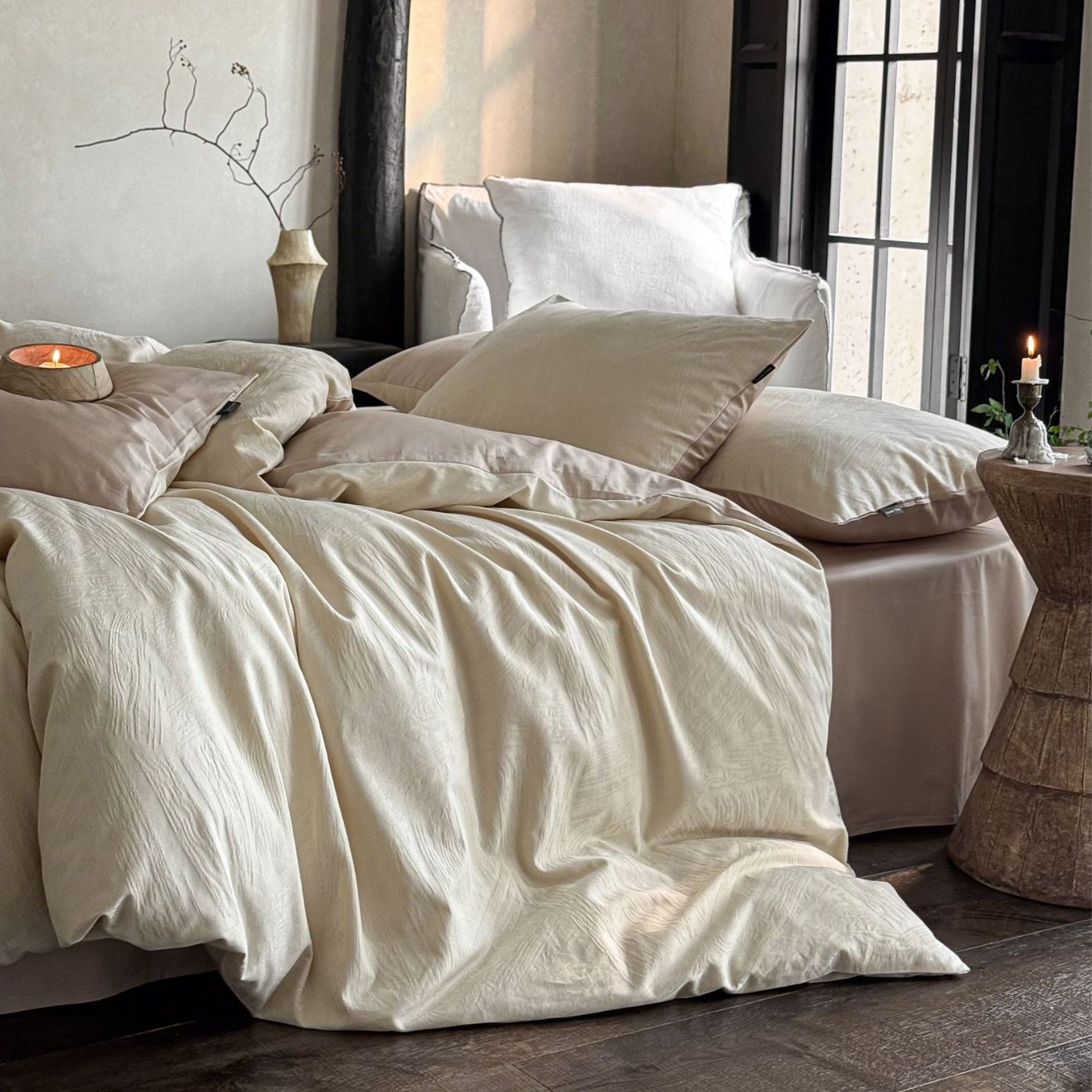 Long-Staple Cotton Bed Linen, 100s, Satin Weave