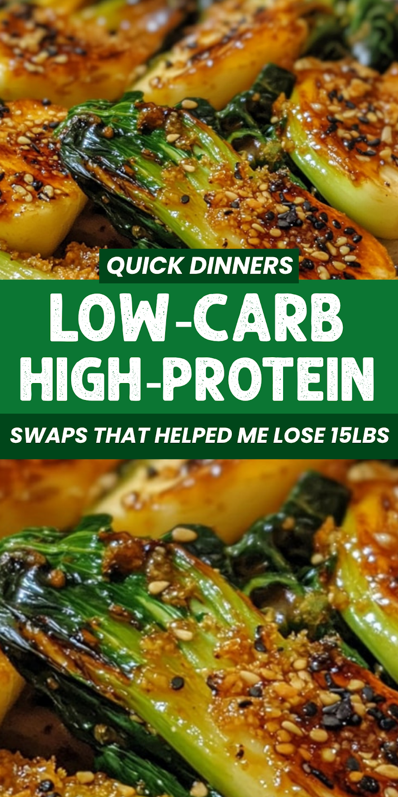 Smoky Sweet Chili Bok Choy with Roasted Sesame Seeds