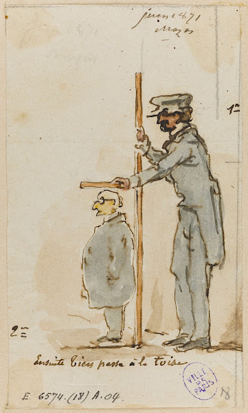 Monsieur Thiers passant à la toise 1871