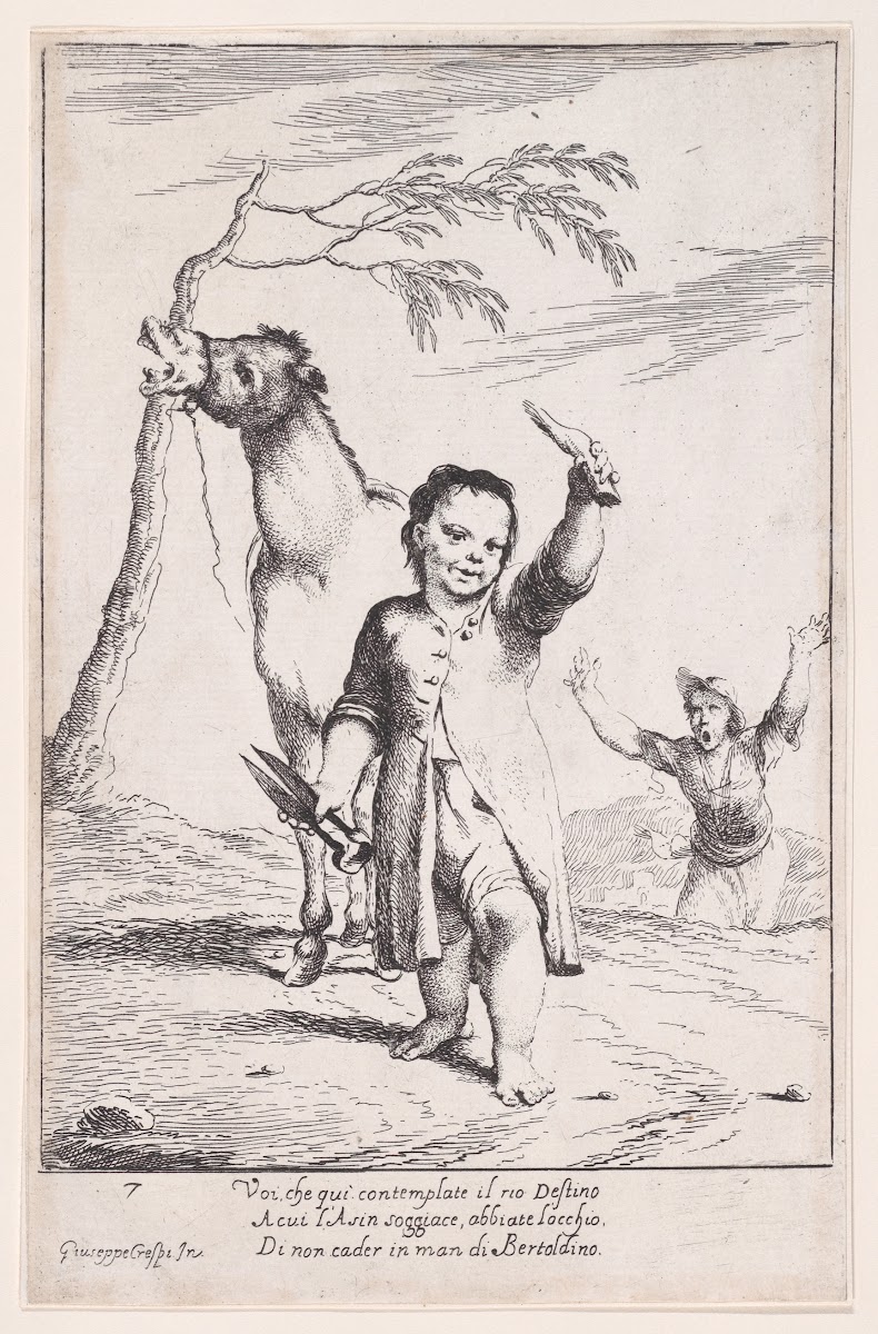 Plate 14 Bertoldino cutting off the ears of a gardeners donkey 17051715