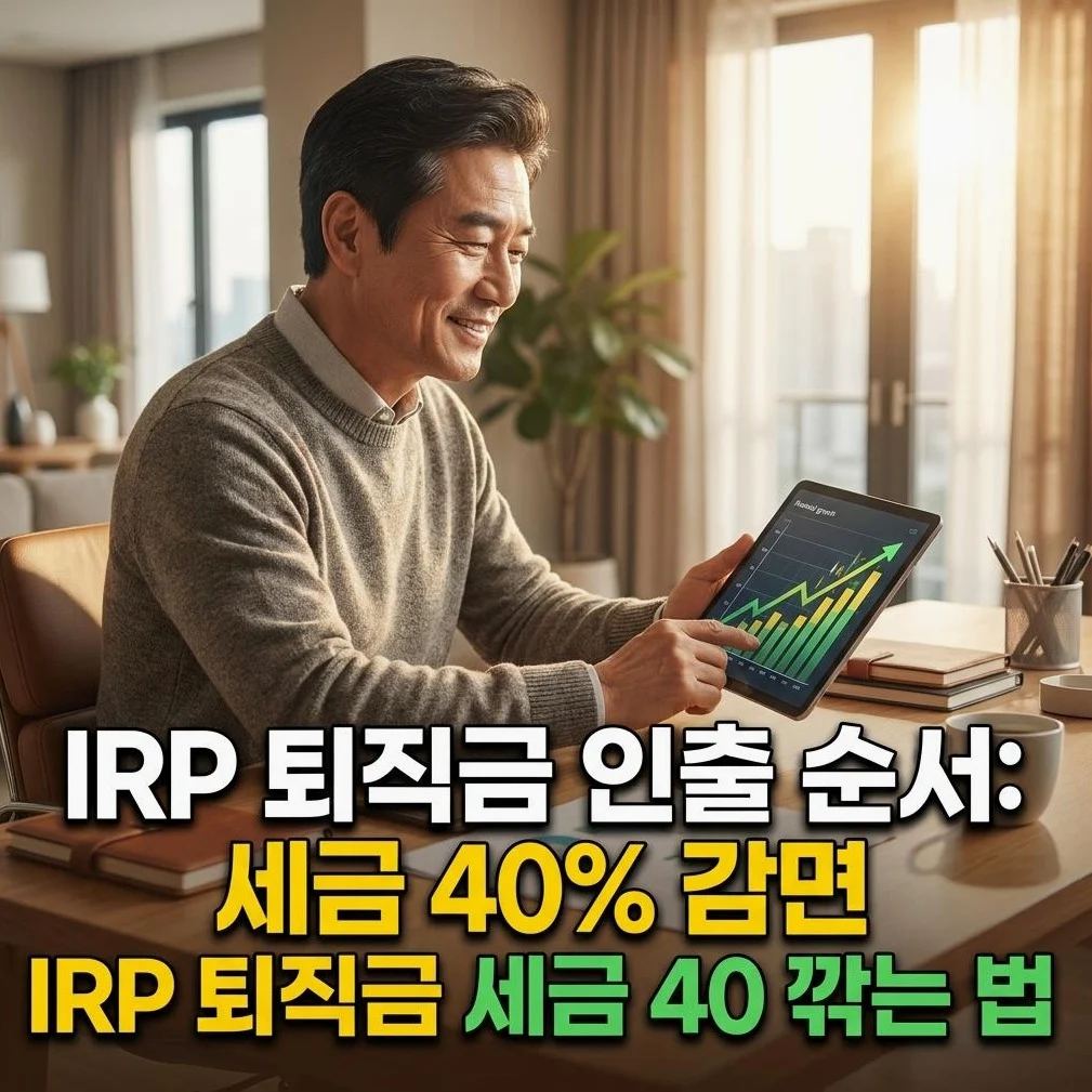 IRP 퇴직금 40% 절세 인출 전략