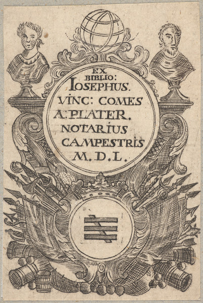 Ekslibris Józefa Wincentego Platera 1745 1806