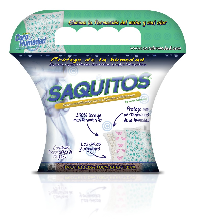 Costalitos absorbentes de humedad de silica gel Cero Humedad™ de 75 g, 3 piezas