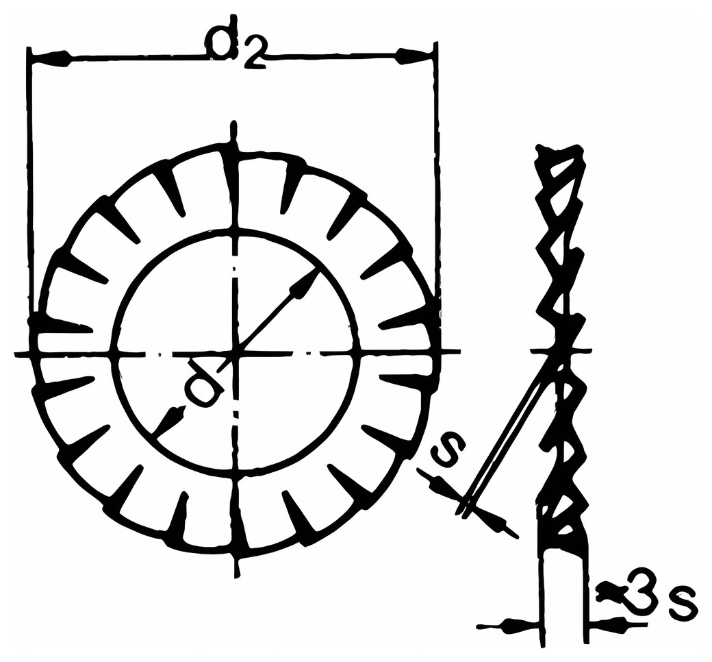 DIN 6798 A/J – Technical drawing