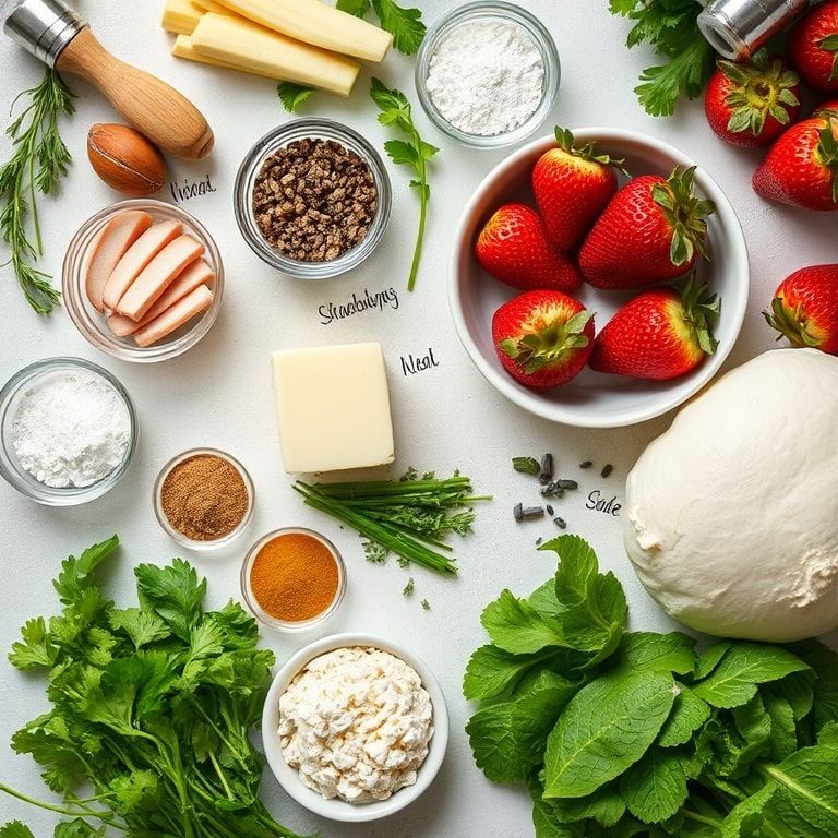 Ingredients for Easy Cheesecake Stuffed Strawberries Recipe for Summer – Fresh & Fun Dessert