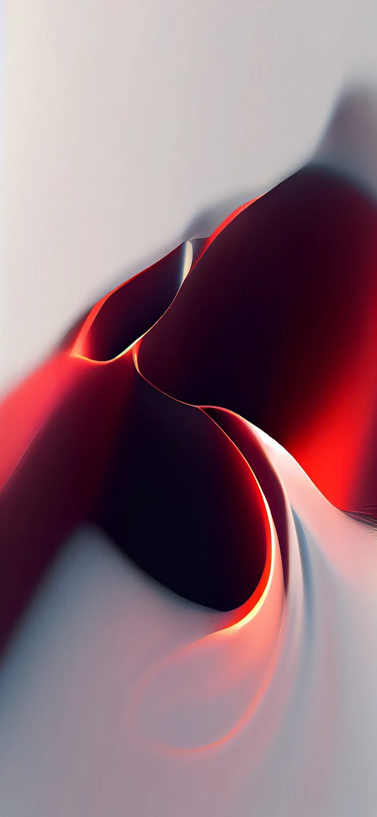 Abstract, Gradient, Red, Waves, Modern 2K iPhone Wallpaper for Free Download in High Quality [1440x3120]