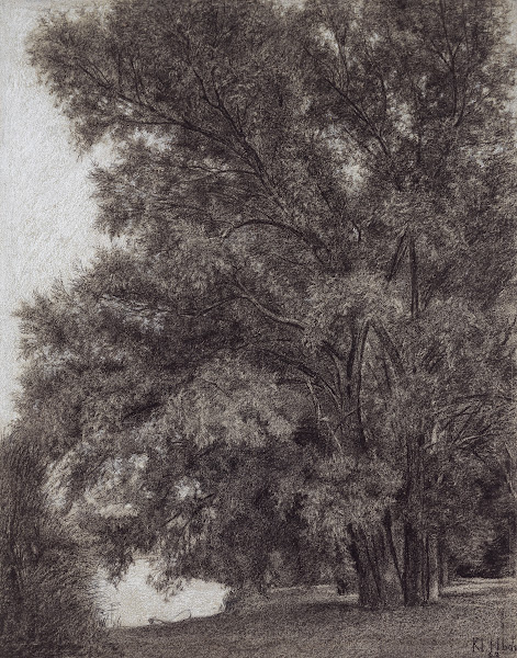 Baumgruppe im Schlosspark Kleinheubach 1867