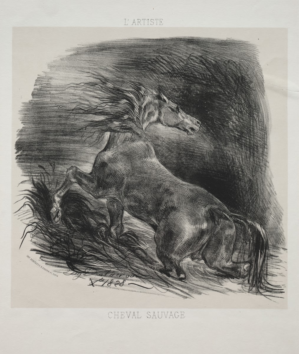 The Wild Horse or Frightened Horse Leaving the Water 1828