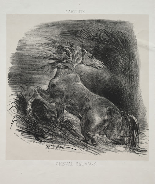 The Wild Horse or Frightened Horse Leaving the Water 1828