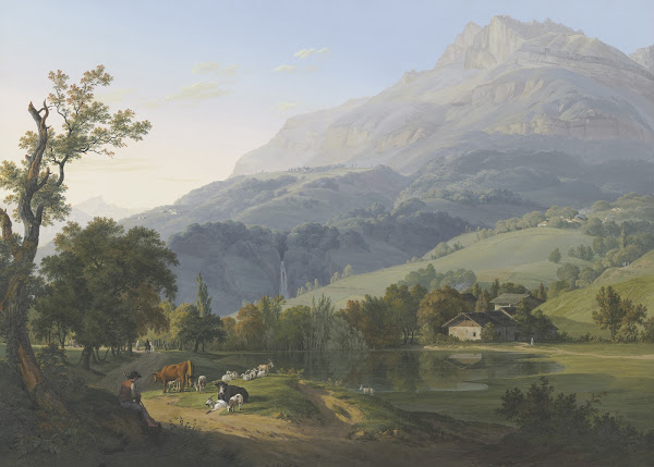 Vue de lAiguille de Varens de la Cascade de Chêde  du Village de ce même nom pri