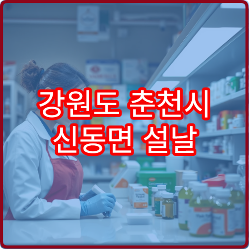 강원도 춘천시 신동면 설날 명절 당번약국 운영시간 안내 확인