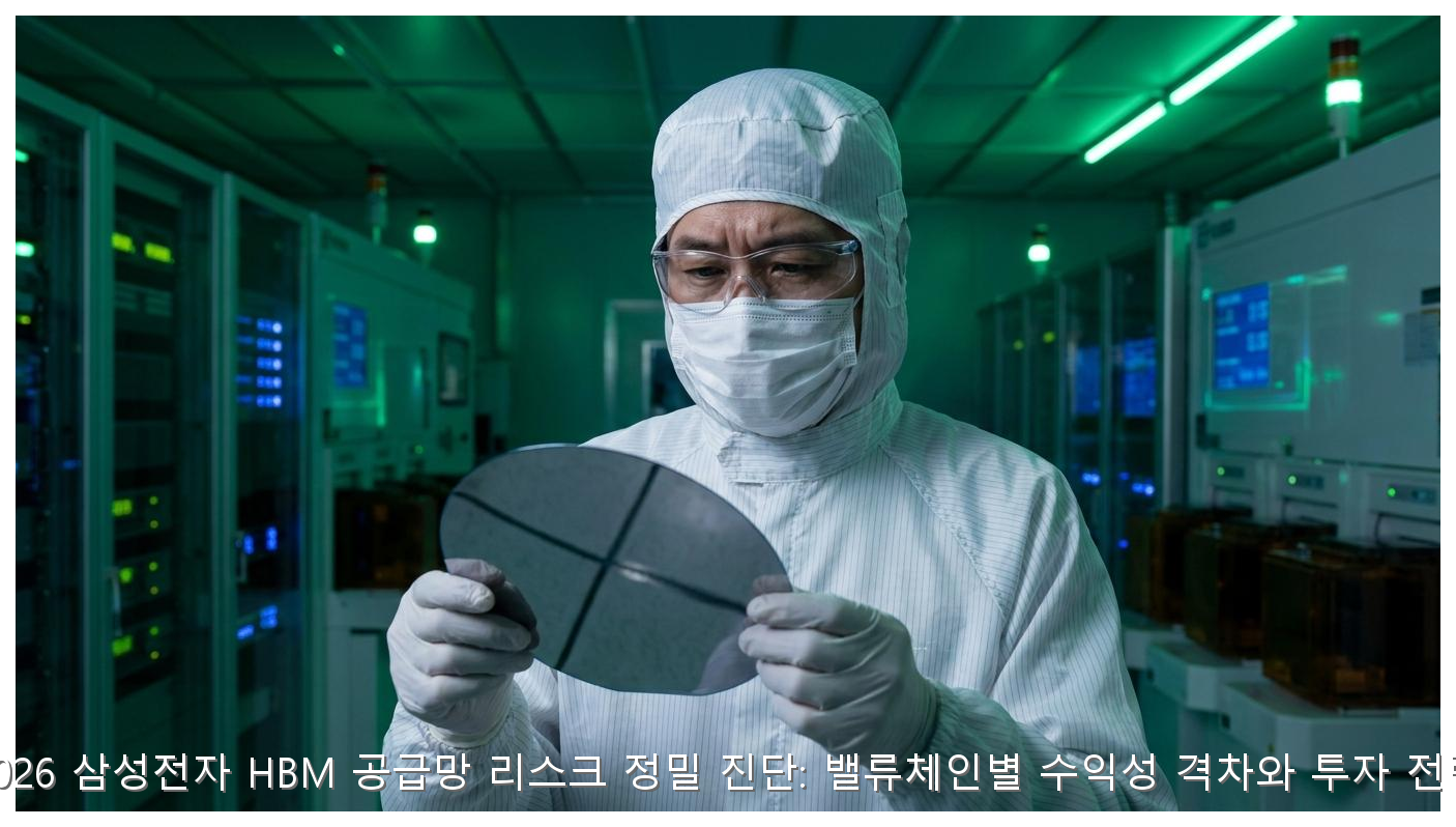 2026 삼성전자 HBM 공급망 리스크 정밀 진단: 밸류체인별 수익성 격차와 투자 전략 핵심 안내 및 분석 인포그래픽 (2)