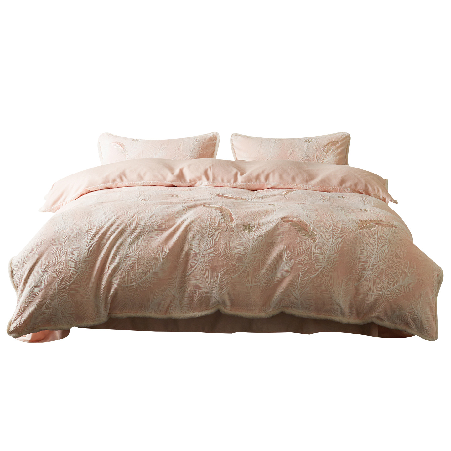 Milk Fiber Bedding 4-piece, Winter, Floral Pattern