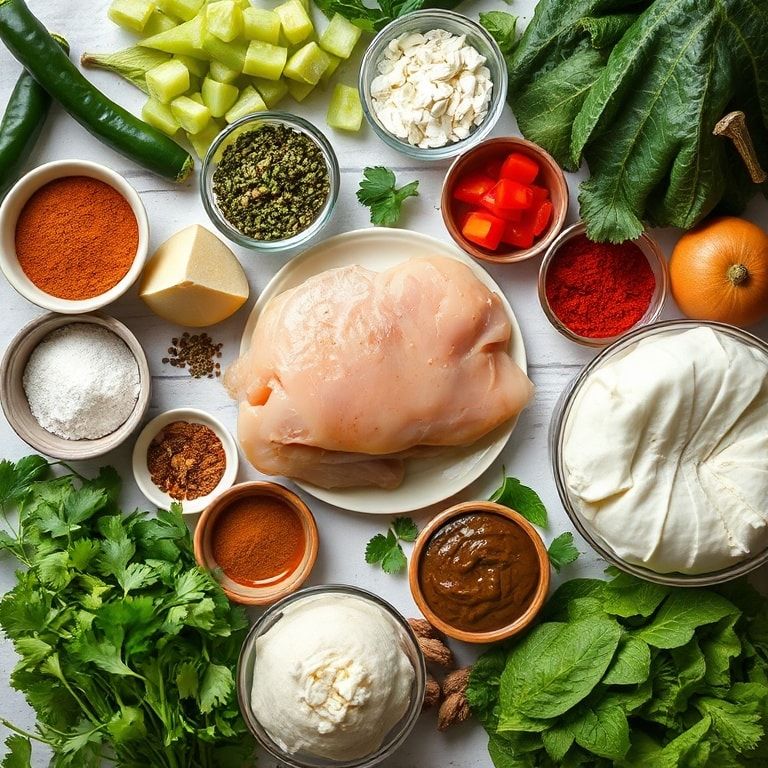 Ingredients for Poblano Chicken Tortilla Soup (Smoky & Comforting) – Easy & Delicious Home‑Cooked Bowl