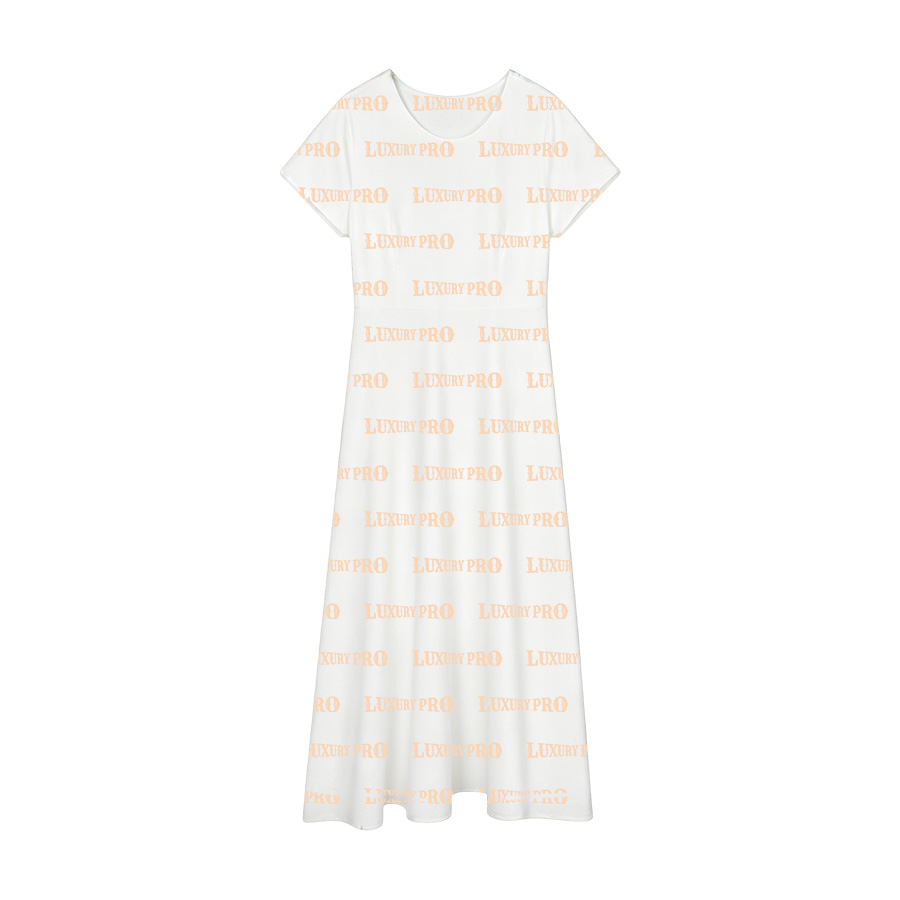 AOP TOL Short sleeve maxi dress