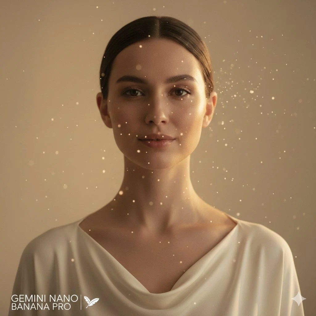 Mirada serena, elegancia sencilla.