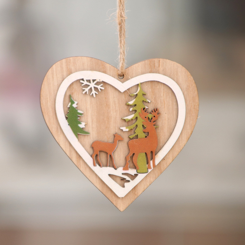 Wooden Christmas ornament, laser engraved