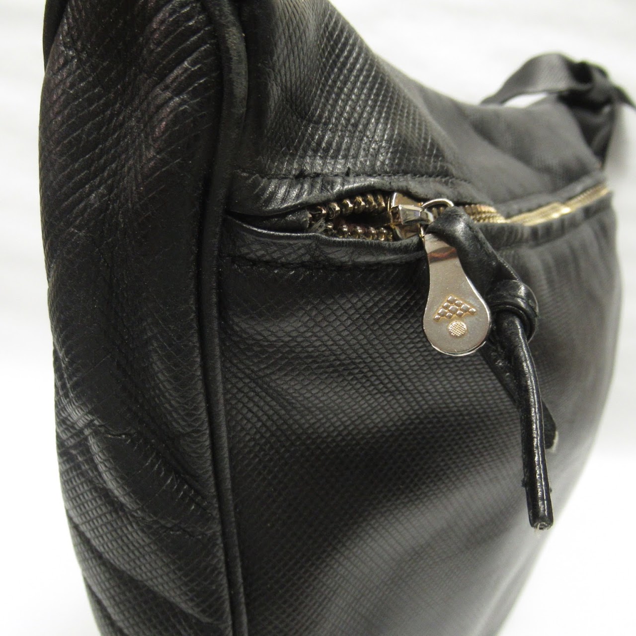 Bottega Veneta Vintage Black Marco Polo Leather Shoulder Bag