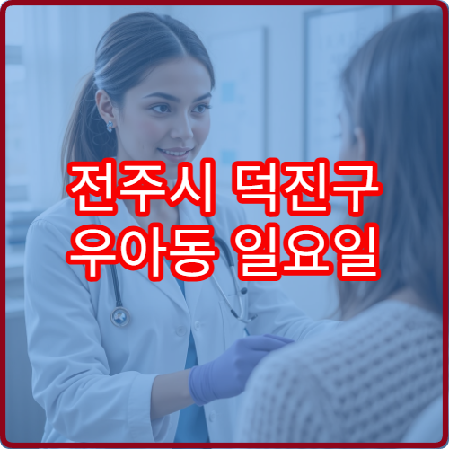 전주시 덕진구 우아동 일요일 진료 소아청소년과 아이 진료