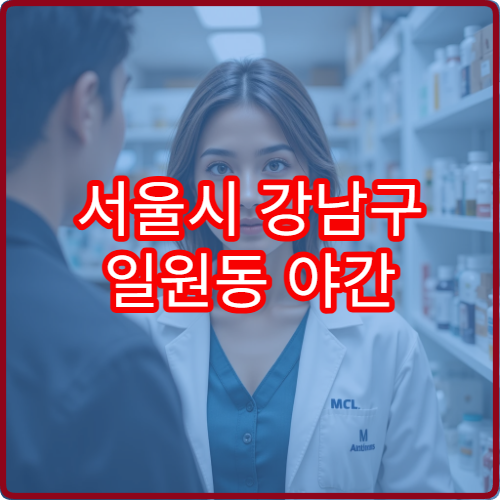 서울시 강남구 일원동 야간 영업 약국 병원 인근 심야 약국