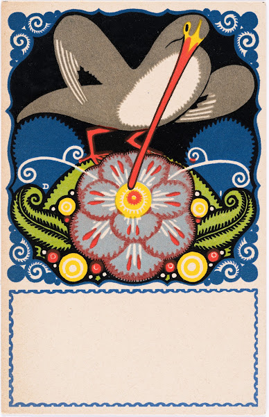 Nr 791 Vogel und Blume 1912