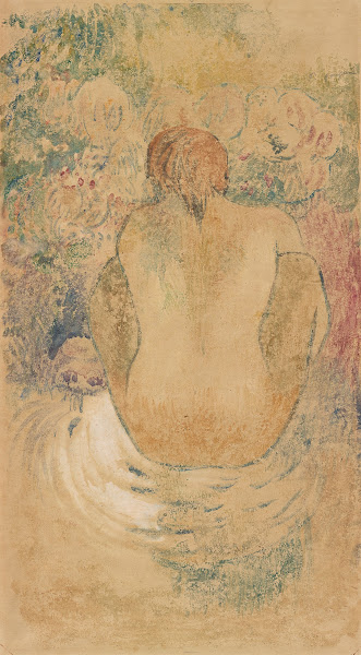 Crouching Tahitian Woman Seen from the Back ca 1902