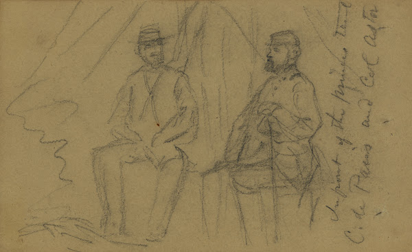 In front of the princes tent C de Paris and Col Astor 1861 1862