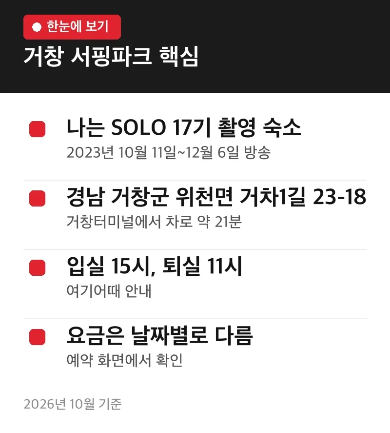 거창 서핑파크 핵심