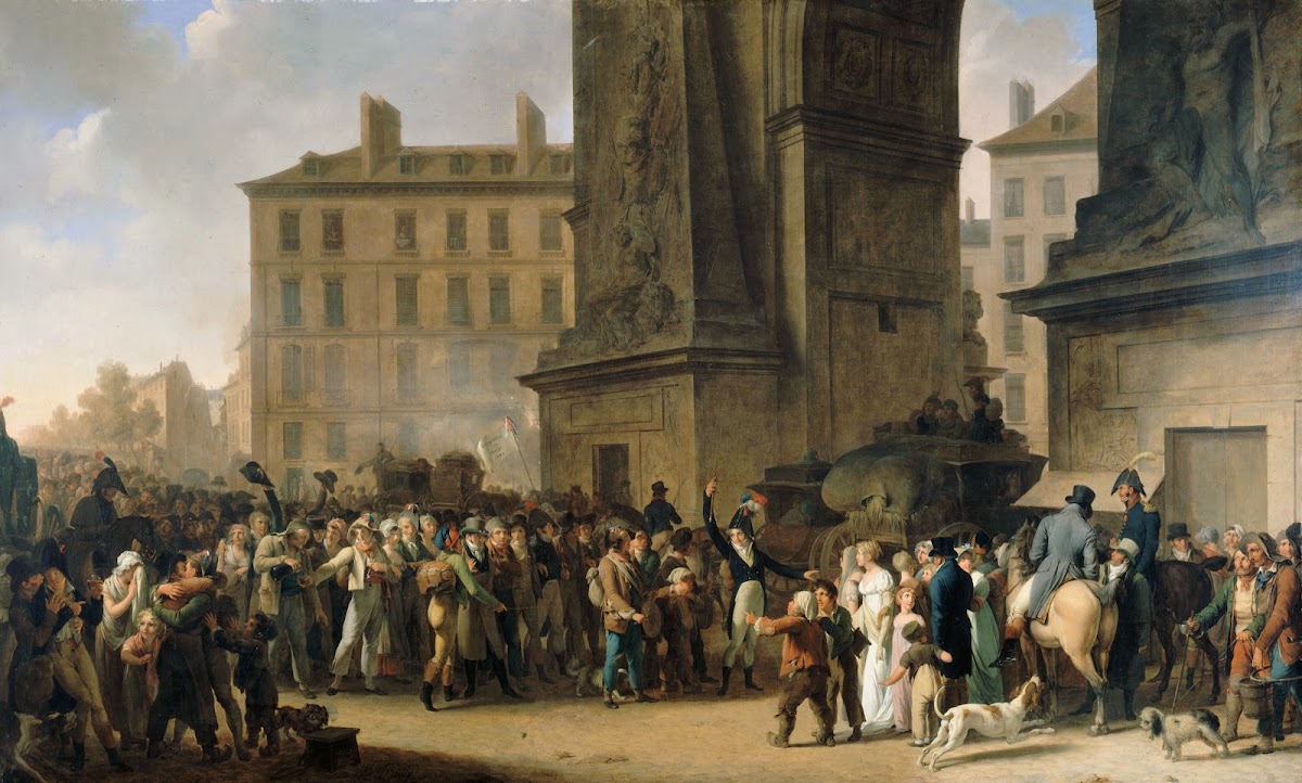 Les Conscrits de 1807 Défilant Devant La Porte Saint Denis 1808