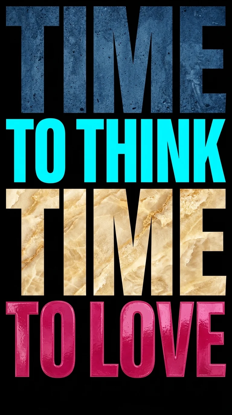Minimalist Bold Graphic Text Art Poster in Deep Navy - Free 4K mobile Wallpaper