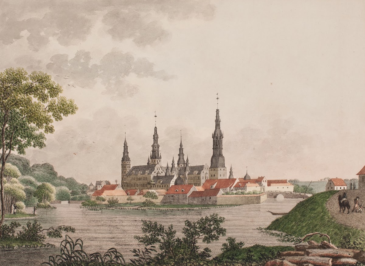 Prospekt af det kongelige slot Frederiksborg på Sjælland 1804