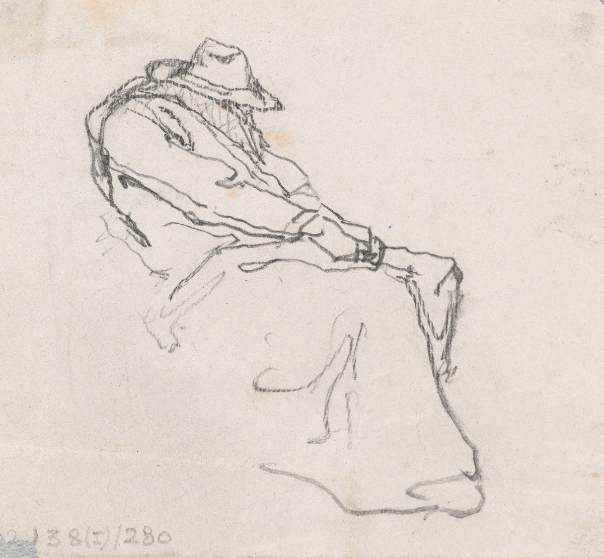 Seated Huddled Man