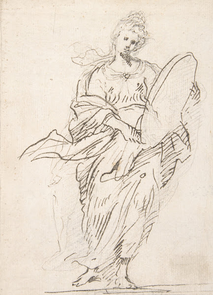 Standing Female Figure with Large Medallion ca 17001750