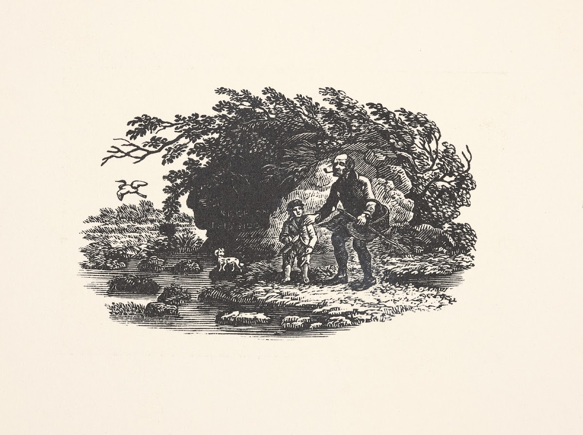 Man child and dog near water