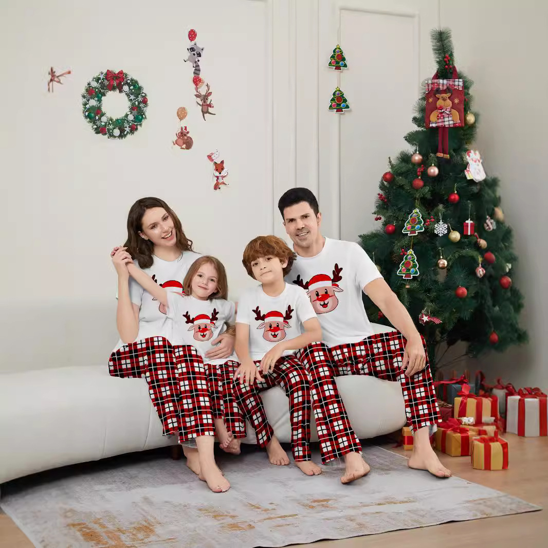 Family Pajama Set, short-sleeve, Christmas design