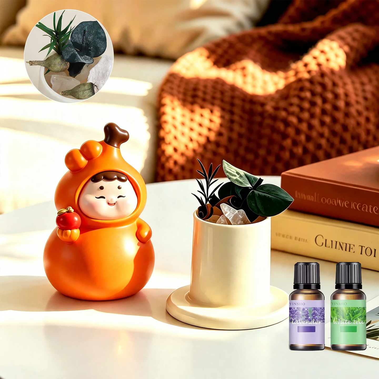 Pumpkin fragrance diffuser with fragrance stones