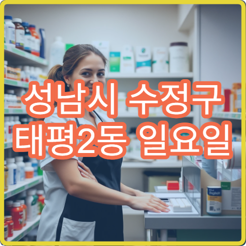 성남시 수정구 태평2동 일요일 당번약국 주민 이용 많은 약국