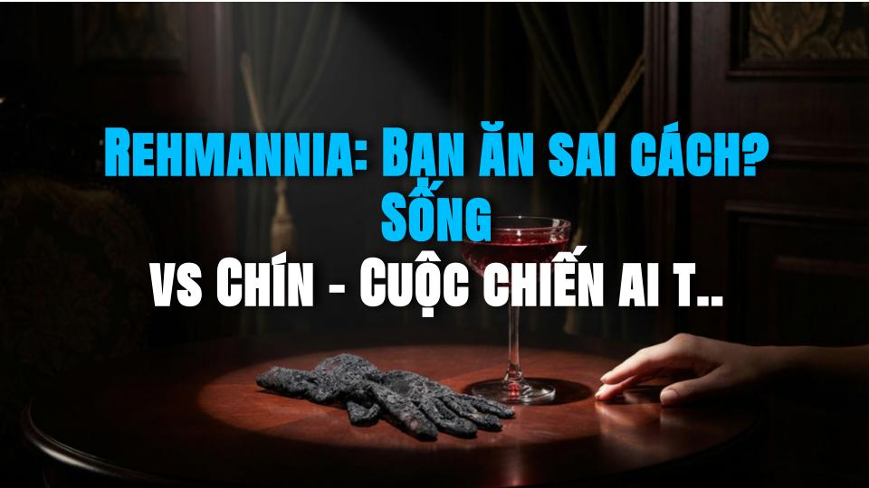 Rehmannia: Bạn ăn sai cách? Sống vs Chín - Cuộc chiến ai thắng?