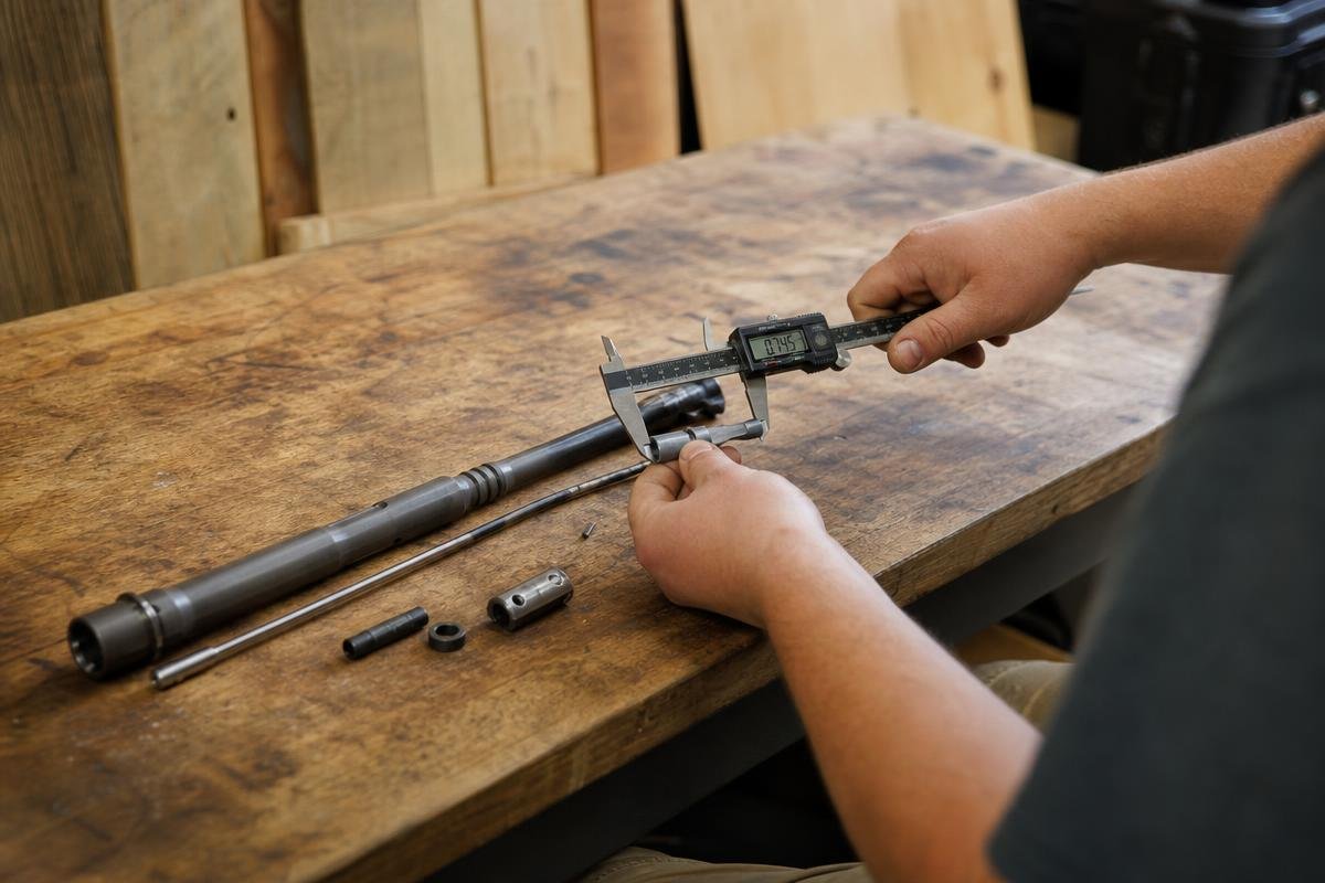 Checking barrel and handguard fit for an AR-15 piston upper