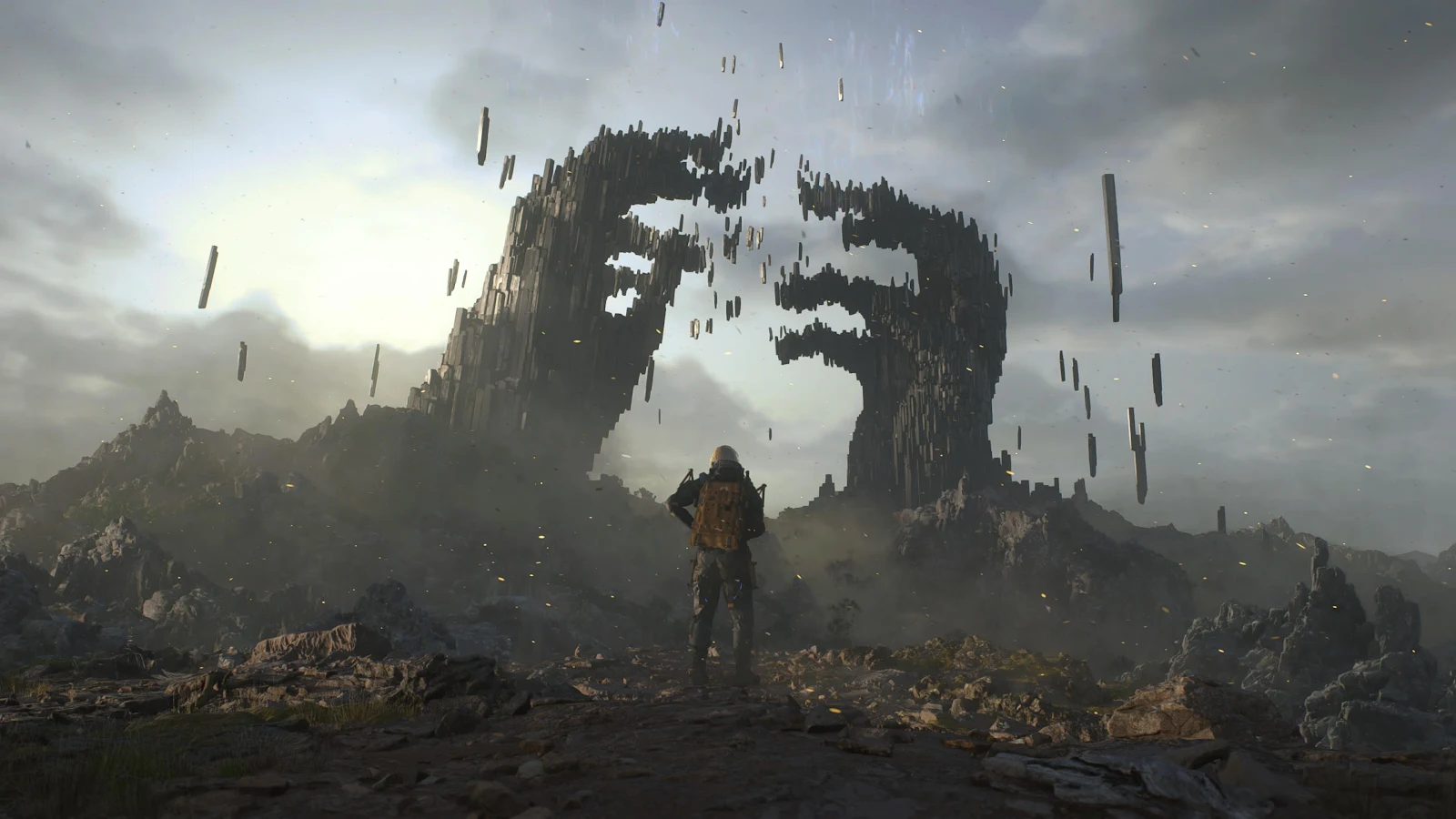 Death Stranding Giant Hand Monument - Video Game Art 4K Wallpaper (3840x2160)