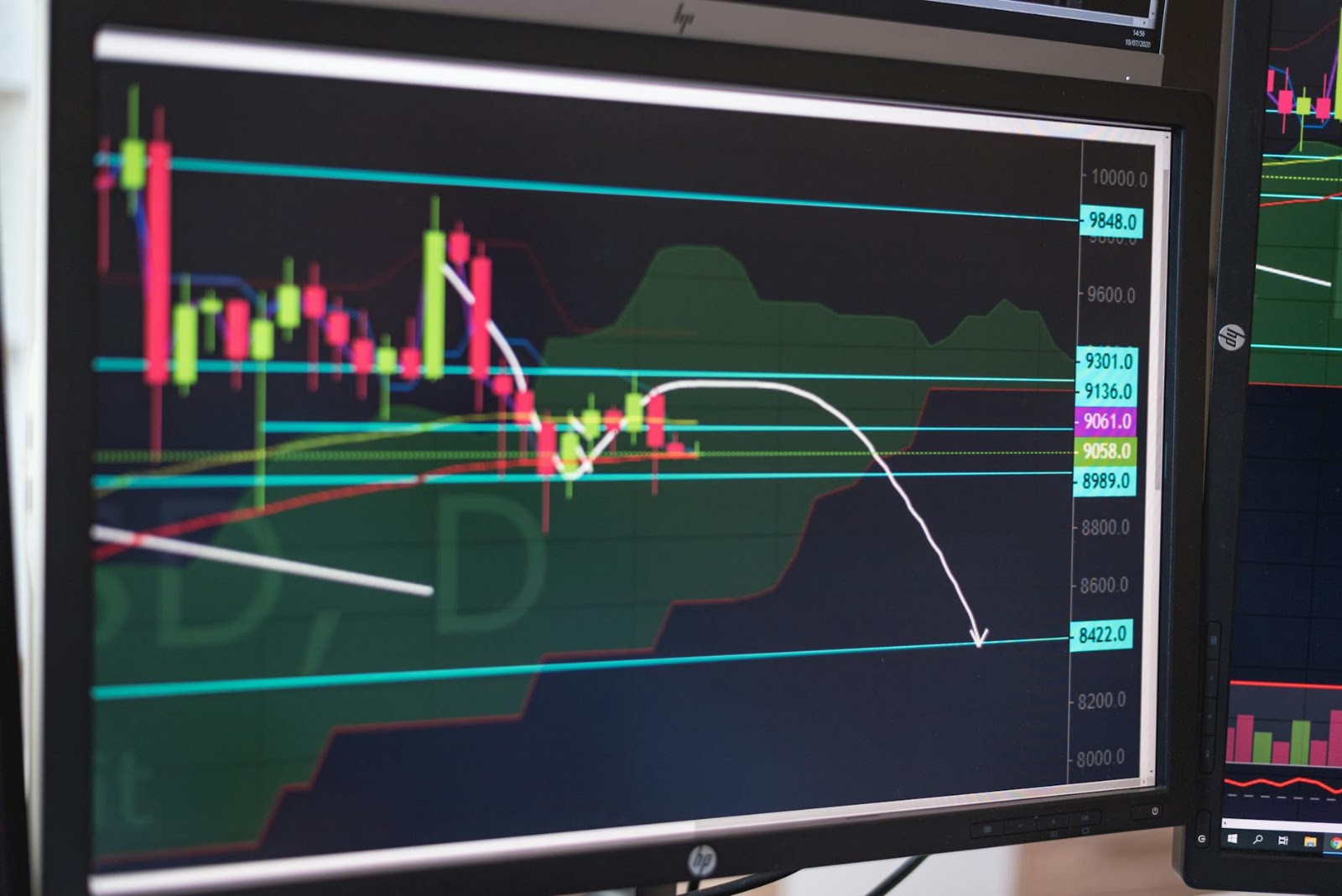 Volatile stock market graph showing rapid price increases driven by AI advancements.