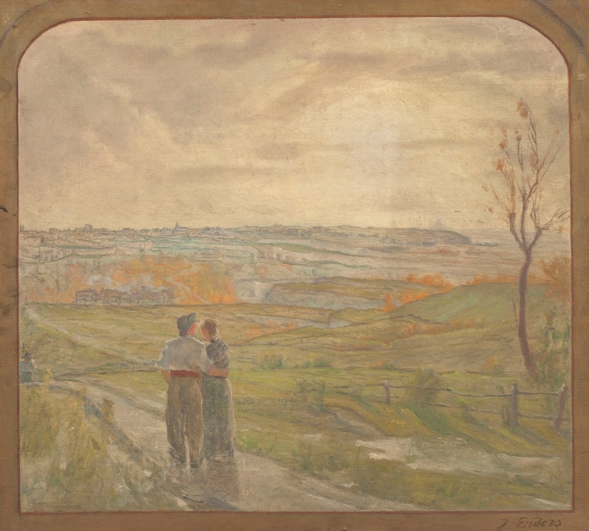 Paysage Avec Un Couple Marchant 1904 1907
