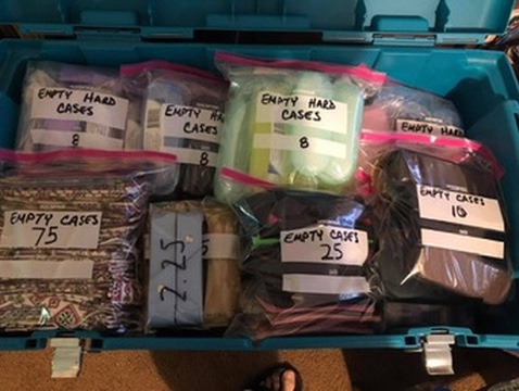 Packed ministry trunks headed for the mission field