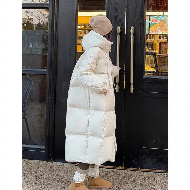 Long women's winter coat in Korean style