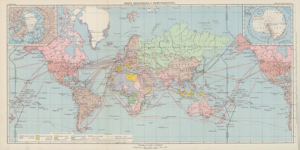 Mapa kolonjalna i komunikacyjna 1927