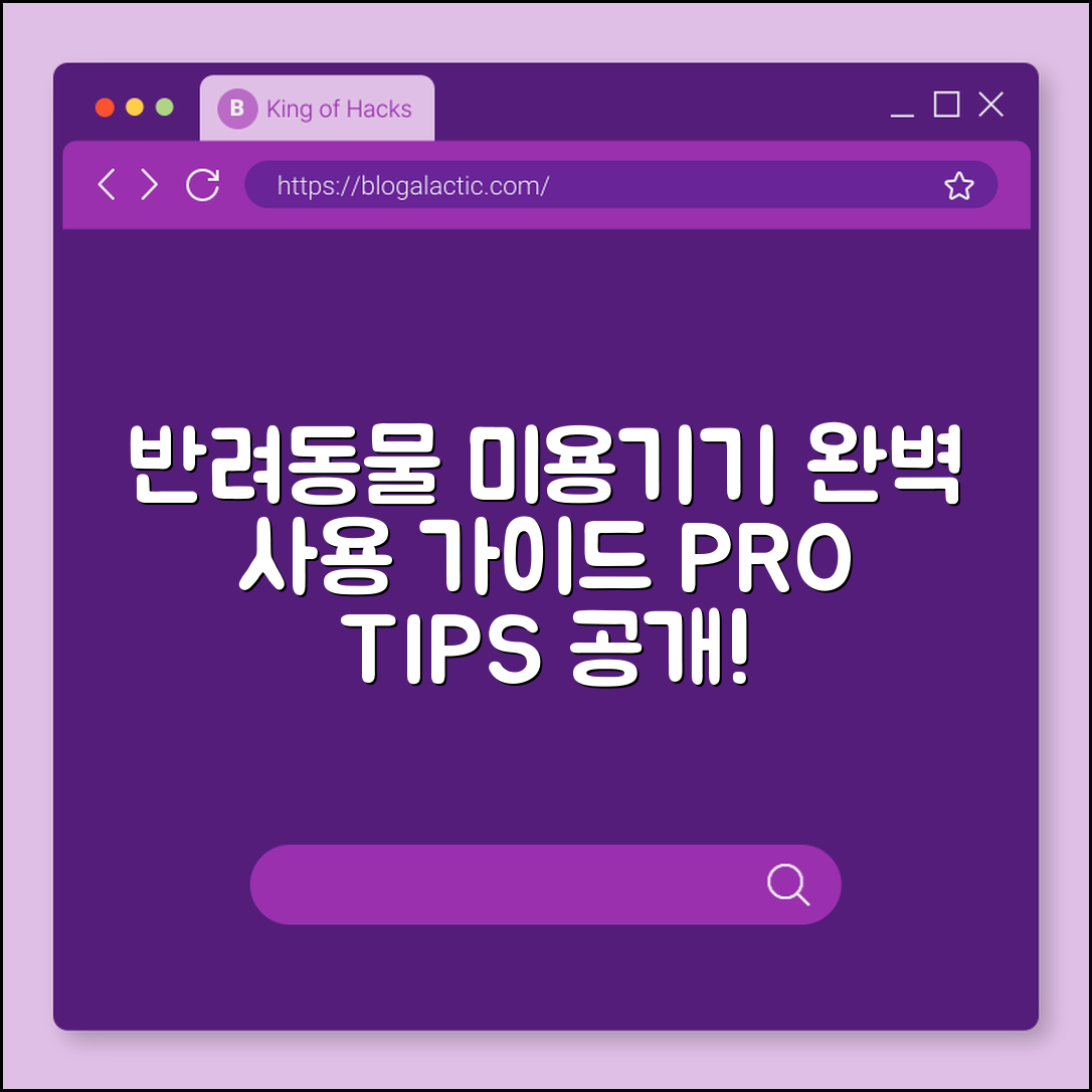 반려동물 미용기기 완벽 가이드